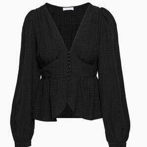 Aritizia Black Little Moon Sardinia Blouse